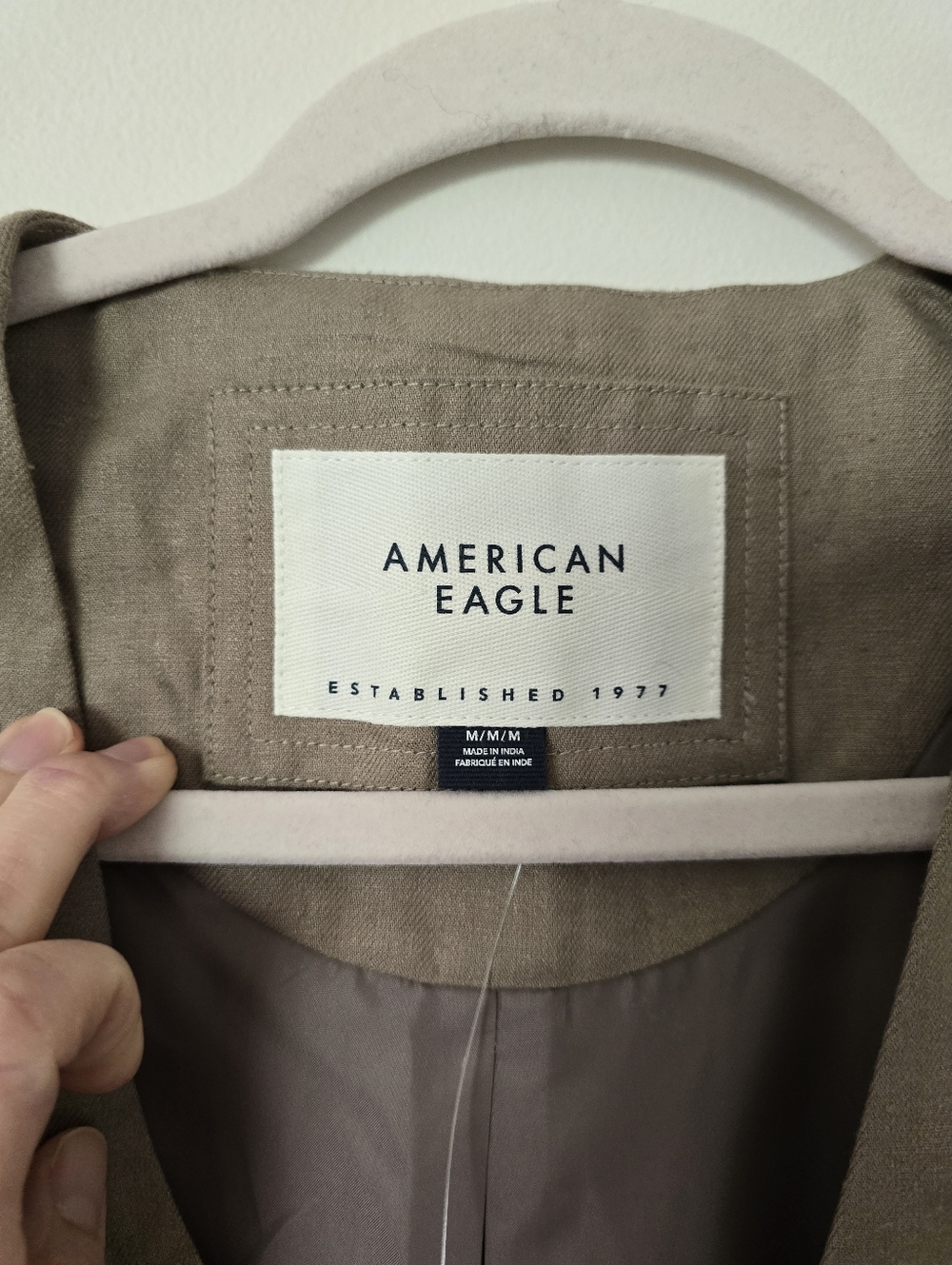 New American Eagle Linen Blend Tan Womens Vest Size M - Picture 4 of 9